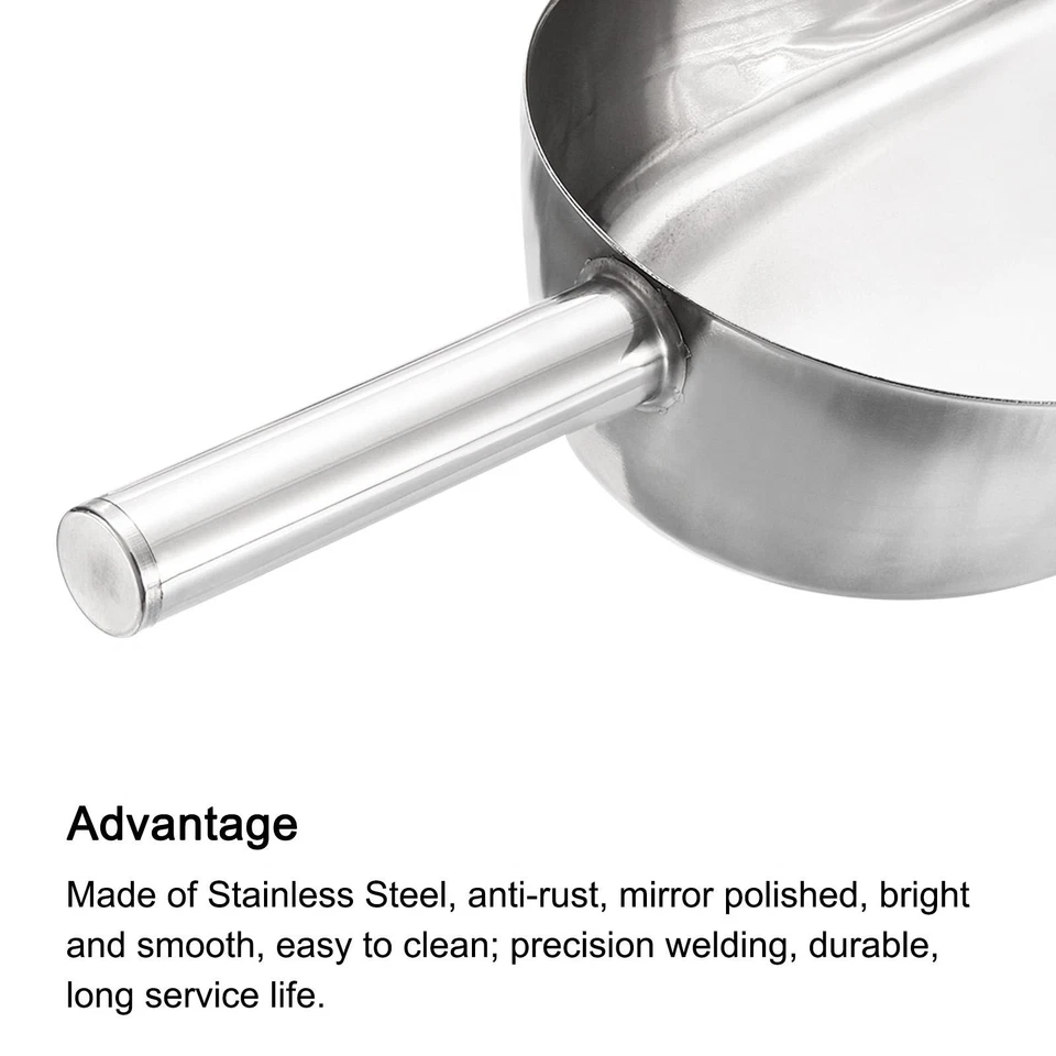 Ice Scoop Stainless Steel 11.8x4.7" Flour Cereal Sugar Food Utility Shovel Foto 4 de 4