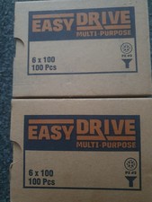 6.0 X  100 Easy Drive Gold Colour Wood Screws  2 boxes 200 Total