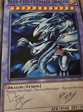 YuGiOh Mondo Blue-Eyes Ultimate Dragon Limited Edition Exclusive Poster Signed