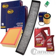Inspections Lot Filtre à Pollen + à Huile Air + Convient pour BMW 3er E46