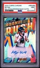2024 Topps Chrome Bo Nix All-Etch Rookie Rush Auto #RRABN PSA 9