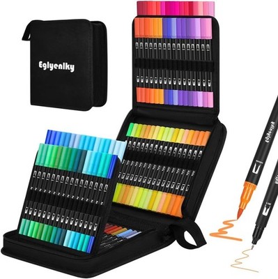 Eglyenlky Markers for Adult Coloring, 100 colors Dual Brush Pens Art Coloring