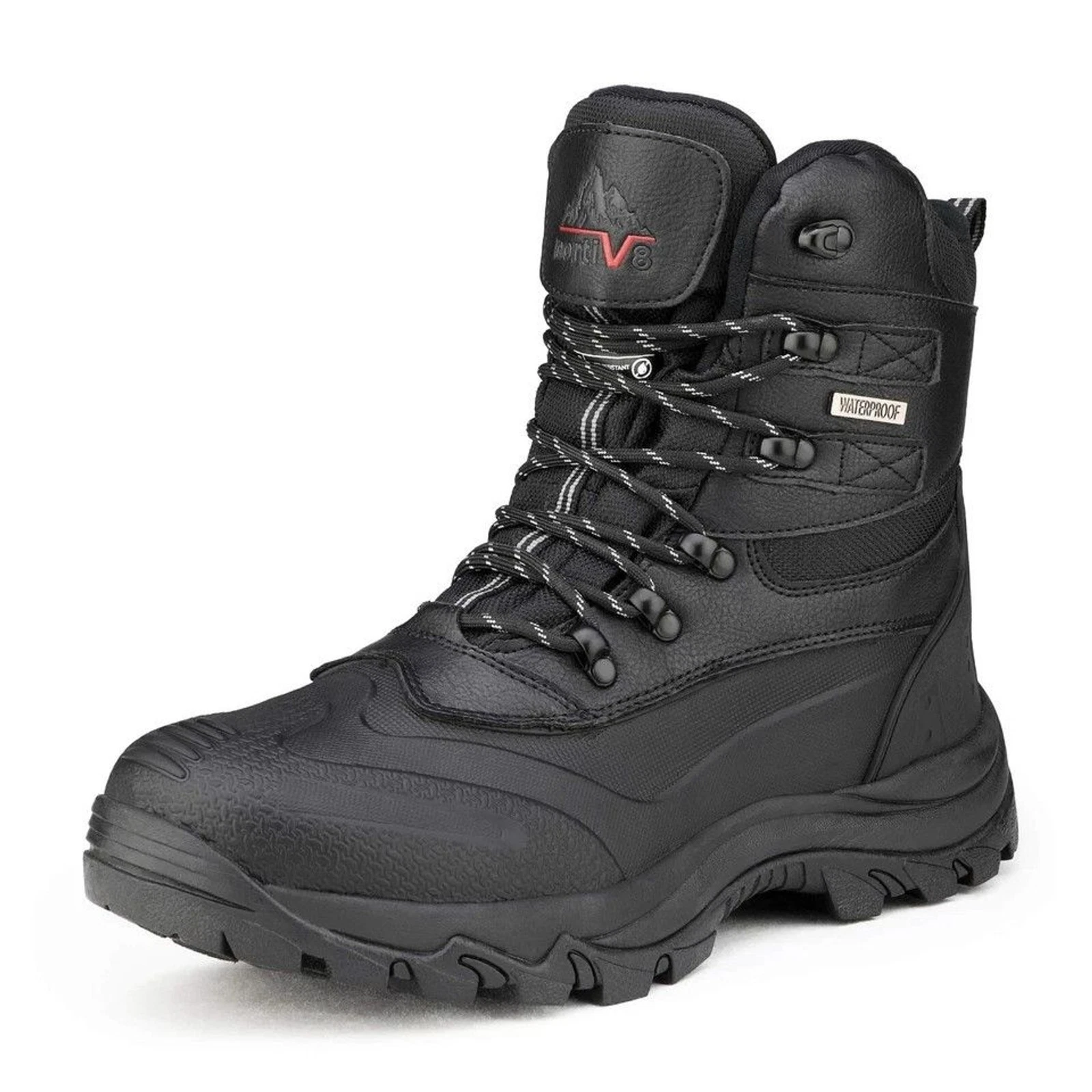 Nortiv8 Terrey-1M Winter Snow Boots Mens Size 10 Black Waterproof 3M Thinsulate
