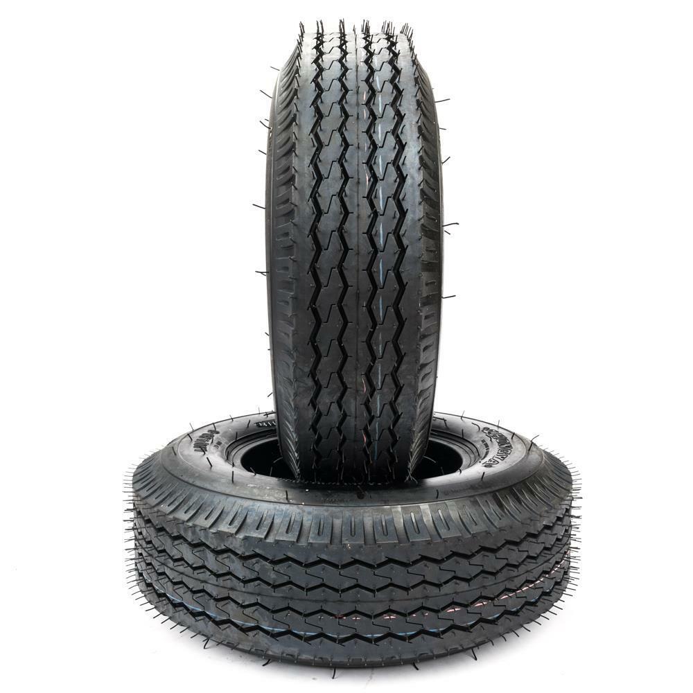 SET of (2) 4.80/4.00-8 4PR Bias Trailer Tires 4.80-8 4.80x8