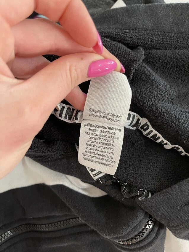 UNDERCOVER Felpa donna ROSA Victoria's Secret full zip con cappuccio misto cotone taglia M Medium