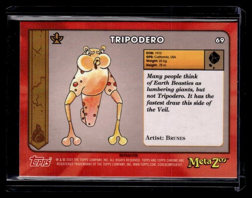 2022 Topps Chrome MetaZoo Refractor #69 TRIPODERO - Picture 2 of 2