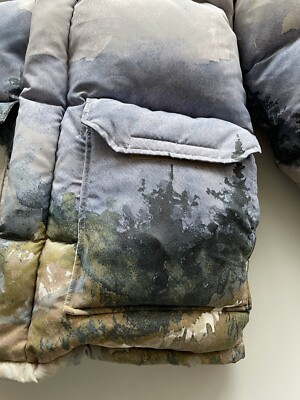 $3400 Gucci x The North Face Trail Print Down Puffer Jacket Men's