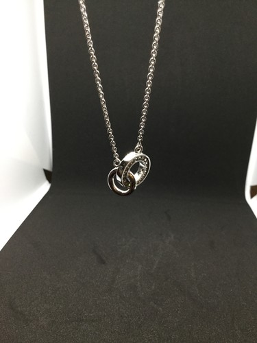 Kette mit zwei Ringen ineinander in 925 er Silber mit Zirkonia von Christ - Bild 5 von 6