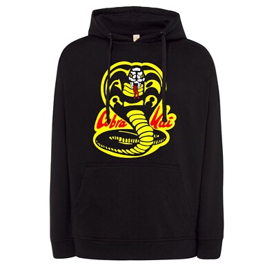 Cobra Kai Karate Kid Netflix Hoodie Pullover Schwarz JHK Herren Mit Taschen