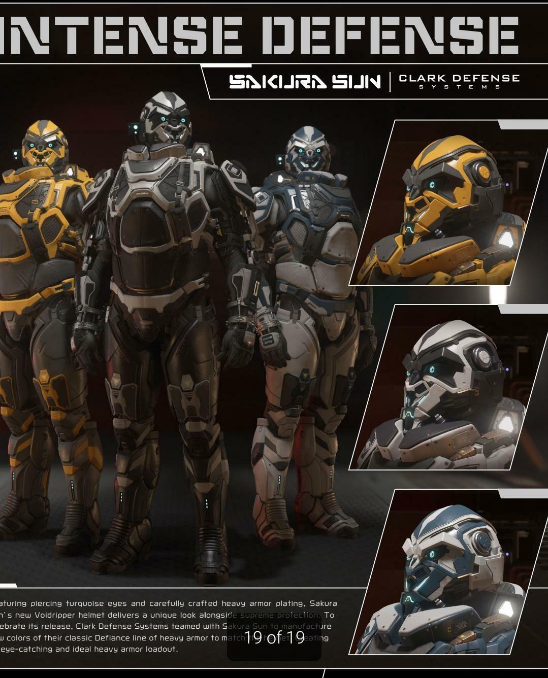 Star Citizen - Sakura Sun Voidripper Helmet & Defiance Armor - Subscriber  Gear | eBay