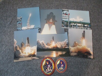 NASA MSFC SPACE SHUTTLE STS-30 SET (6) 1st GEN KODAK PHOTOS+MISSION PATCH+DECAL