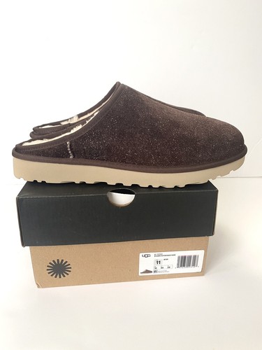 UGG Men’s US 11 Classic Slip-On Shaggy Suede Slippers, Burnt Cedar ~ NEW In Box - Picture 9 of 9