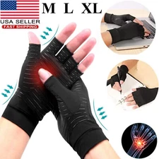 1 Pair Copper Arthritis Compression Gloves Hand Support Joint Pain Relief USA