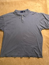 American Khakis by Van Heusen Men LG Gray 'Ruger' Embroidered Golf Polo Top