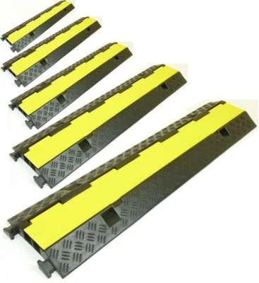 CP CABLE PROTECTOR 5 St. 2 Kanal ECO Gummi Kabelbrücke Schlauchbrücke PKW LKW Überfahrschutz Rampe