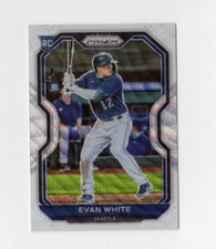 2021 Prizm Baseball Evan White Rookie #89 White Wave Prizm Seattle Mariners