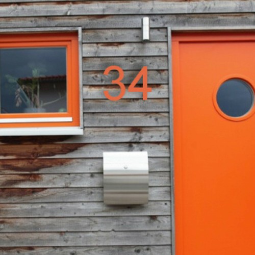 HOUSE NUMBER LETTER Arial Acrylic Large Floating Stylish Modern Gloss Black DIY - Picture 7 of 74