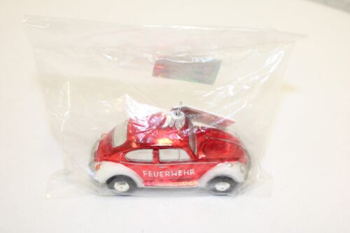Volkswagen Käfer Feuerwehr Christbaumkugel Neu Rechnung MwSt