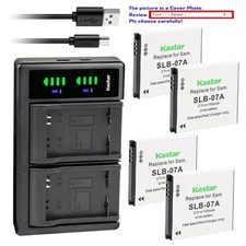 Kastar Battery Slim Charger for Samsung SLB-07A SLB-07B Samsung TL225 Camera