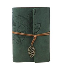 Leather Writing Journal Refillable Travelers Notebook Journal 02 A6/Dark Green