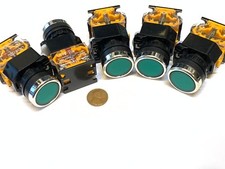 5 Pieces Green Latching push button switch 22mm normally open closed n/o n/c C32