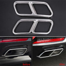 Stainless Steel Rear Dual Exhaust Pipe Stick Cover For Benz S CLASS W222 2018+
