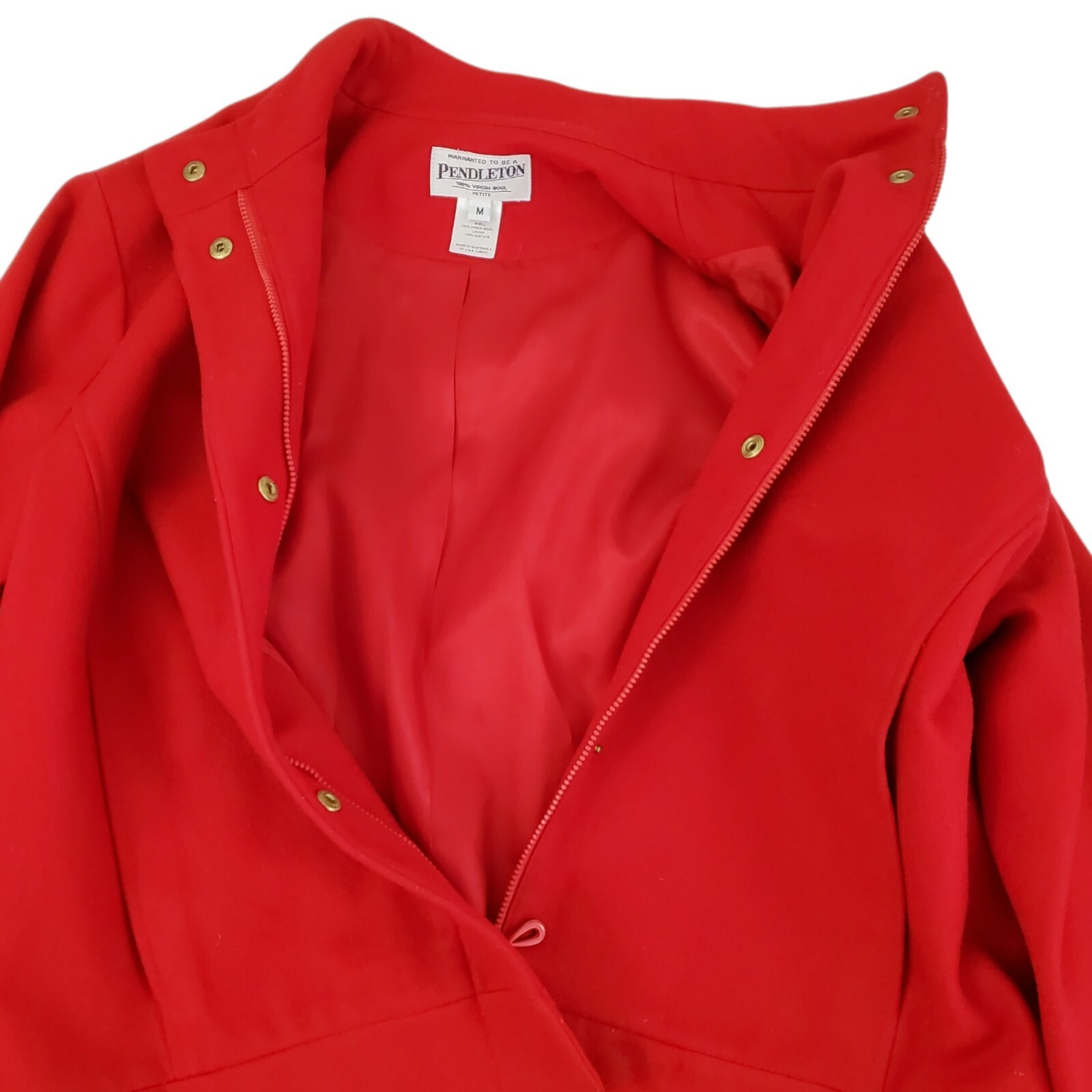 Pendleton Jacket Womens Medium Red Virgin Wool Bl… - image 6