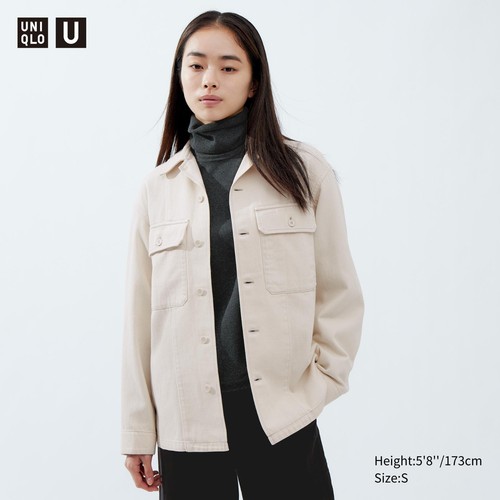 UNIQLO U £59.90 Denim Shirt Jacket Shacket - Natural - S Christophe Lemaire NWT - Picture 2 of 20