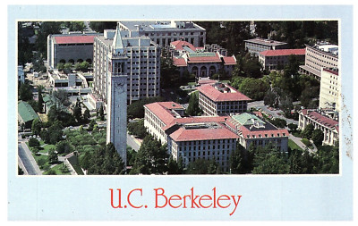 Aerial View UC Berkeley University of California Campus 1987 Postcard B3