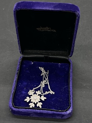 Sterling Silber Diamant Schneeflocke Anhänger Halskette .925 Weihnachtsgeschenk Urlaub