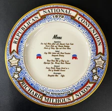 Vintage 1972 Republican National Convention Miami Beach, FL 11" Dinner Plate