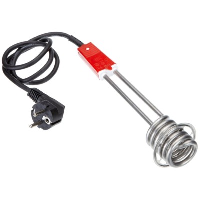 Rommelsbacher TS 1502 Sicherheits Tauchsieder 1500 Watt Edelstahl rot/weiß