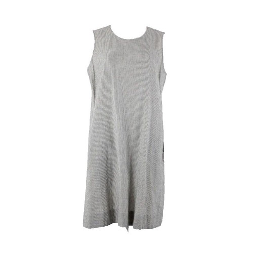 Eileen Fisher Denim Chambray Shift Dress M Dark Wash Organic Cotton Tencel  | eBay