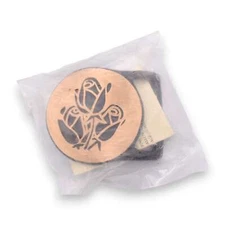 Valleau Studio Solid Brass Rose Flowers Hippie 1980s Vintage Belt Buckle