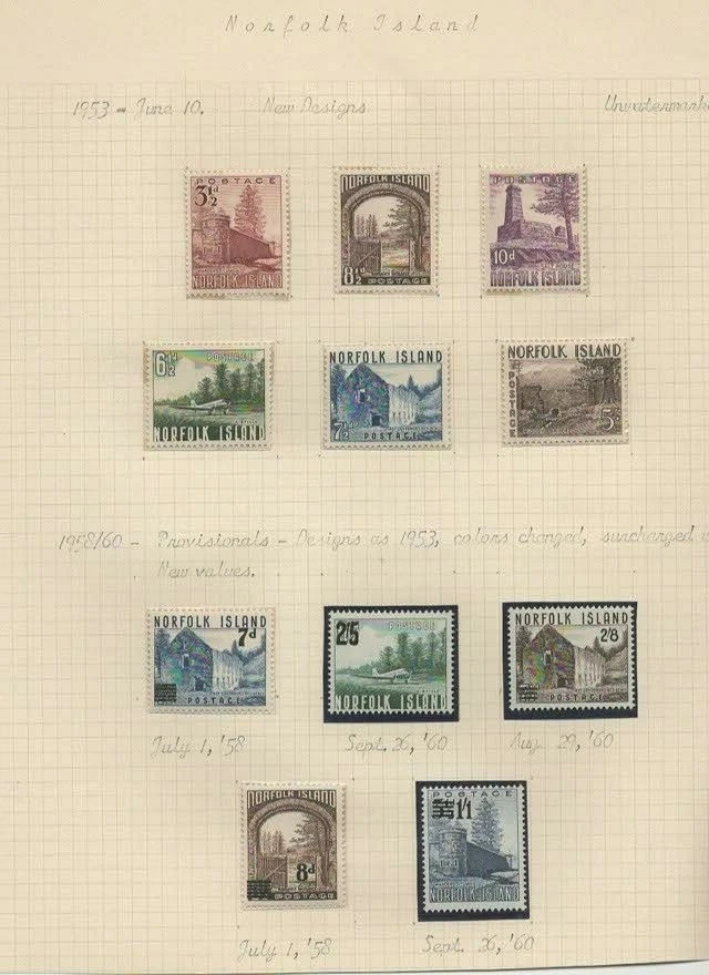 Sellos Isla Norfolk pequeña colección sin usar Foto 2 de 4