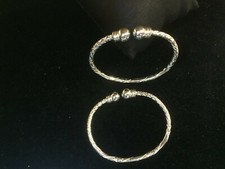 set of west indian sterling silver .925 bangles , baby size