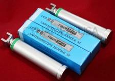  2 PREMIUM GRADE Fiberoptic Laryngoscope Handle Medium EMT Anesthesia A+ QUALITY