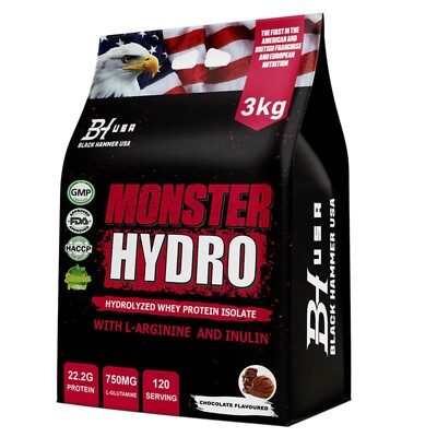 Monster Hydro Whey Protein Isolat 3KG Schokolade   15% Rabatt! Angebot