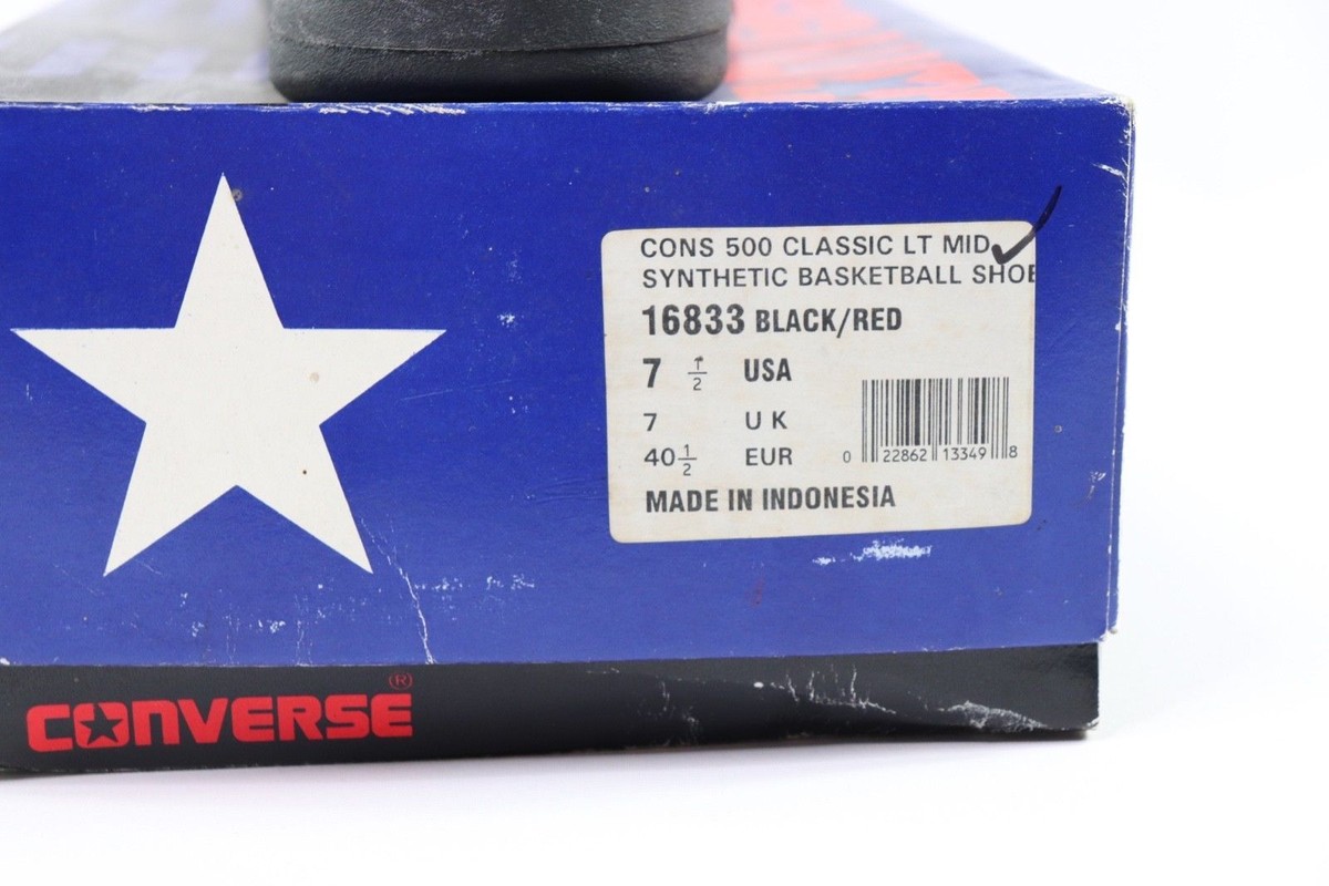 ユウ Vintage 90s New Converse Mens 7.5 Cons 500 Classic LT Mid