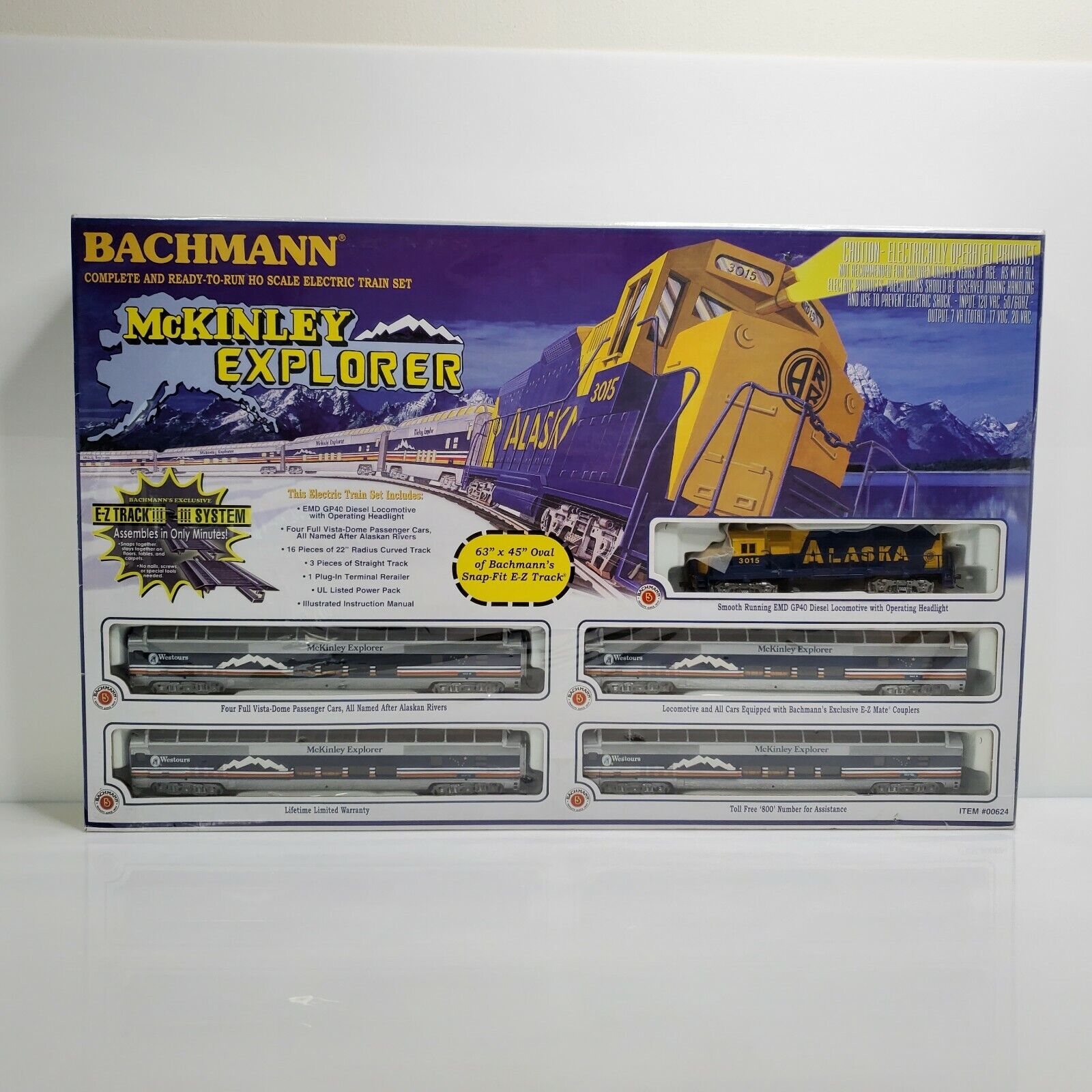 Bachmann Alaska Railroad McKinley Explorer Train Set RTR ARR #00