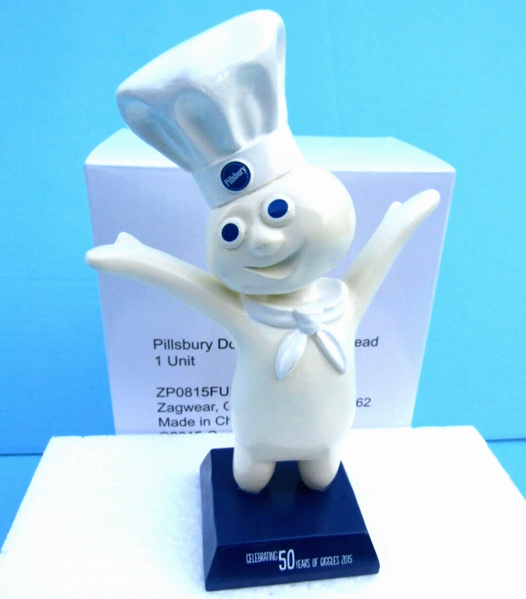 FS NIB Pillsbury Doughboy BOBBLEHEAD DOLL SOLID RESIN Statue 50 YRS OF GIGGLES