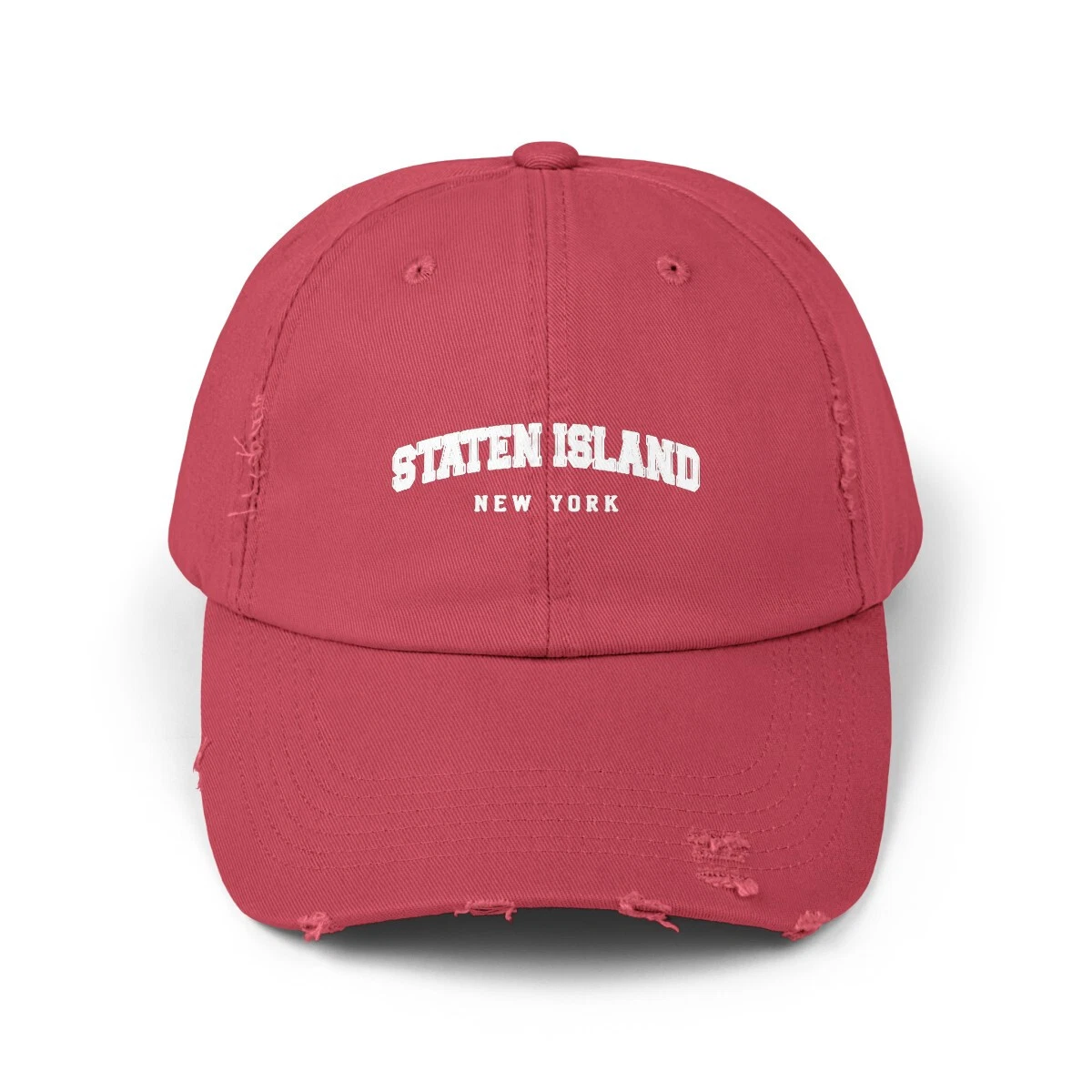Staten Island New York College Letterman New York City Unisex Distressed Cap