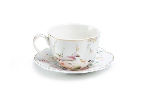 Grace Teaware Magnolia Garden 8oz Fine Porcelain Tea Cup and Saucer - Picture 5 of 5