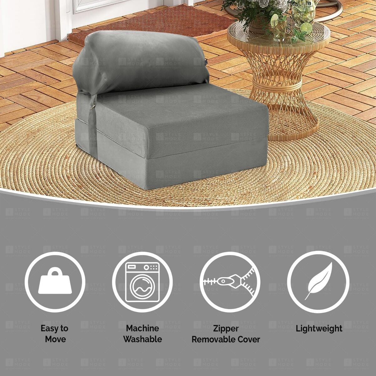 Velvet Single Kids Chair Bed Fold Out Guest Single Futon Sofa Z Bed Futon Seat