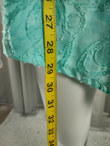 Ruby Rd. Women's Aqua Floral Lace Long Sleeve Top - Size Medium - Picture 7 of 13