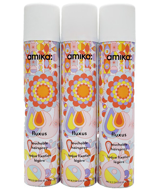 Amika Fluxus Touchable Hairspray 8.2 Oz / 270 ml - ''Set of 3''