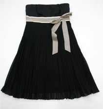 THE LIMITED EVENT Women's Size 2 Strapless Pleated Black Striped Dress