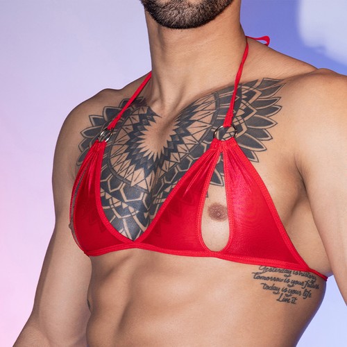 Männer Unterwäsche Weste Dessous Bequem Crop Tops Ärmellos BH Ultradünn Sissy - Bild 26 von 42