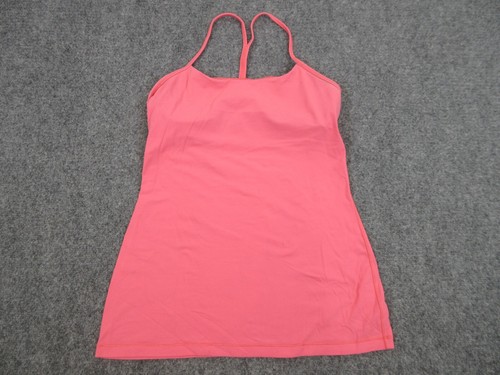 Lululemon Shirt Womens 8 Pink Sleeveless Athletic Logo Ladies Tank Top