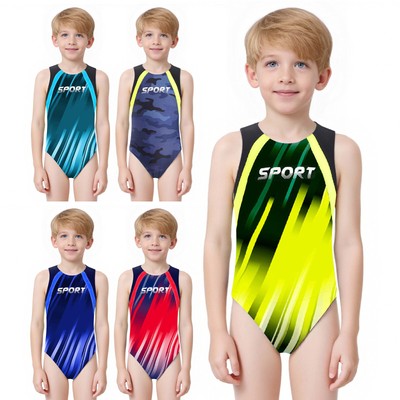 Boys Kids Sleeveless Gymnastics Leotard Unitard Ballet Dance Bodysuit Athletic